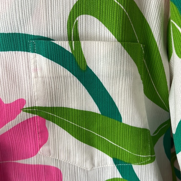 Alfred Shaheen Hawaiian Vintage Floral Shirt Mens Large Pink Tropical RARE PRINT - Picture 6 of 14